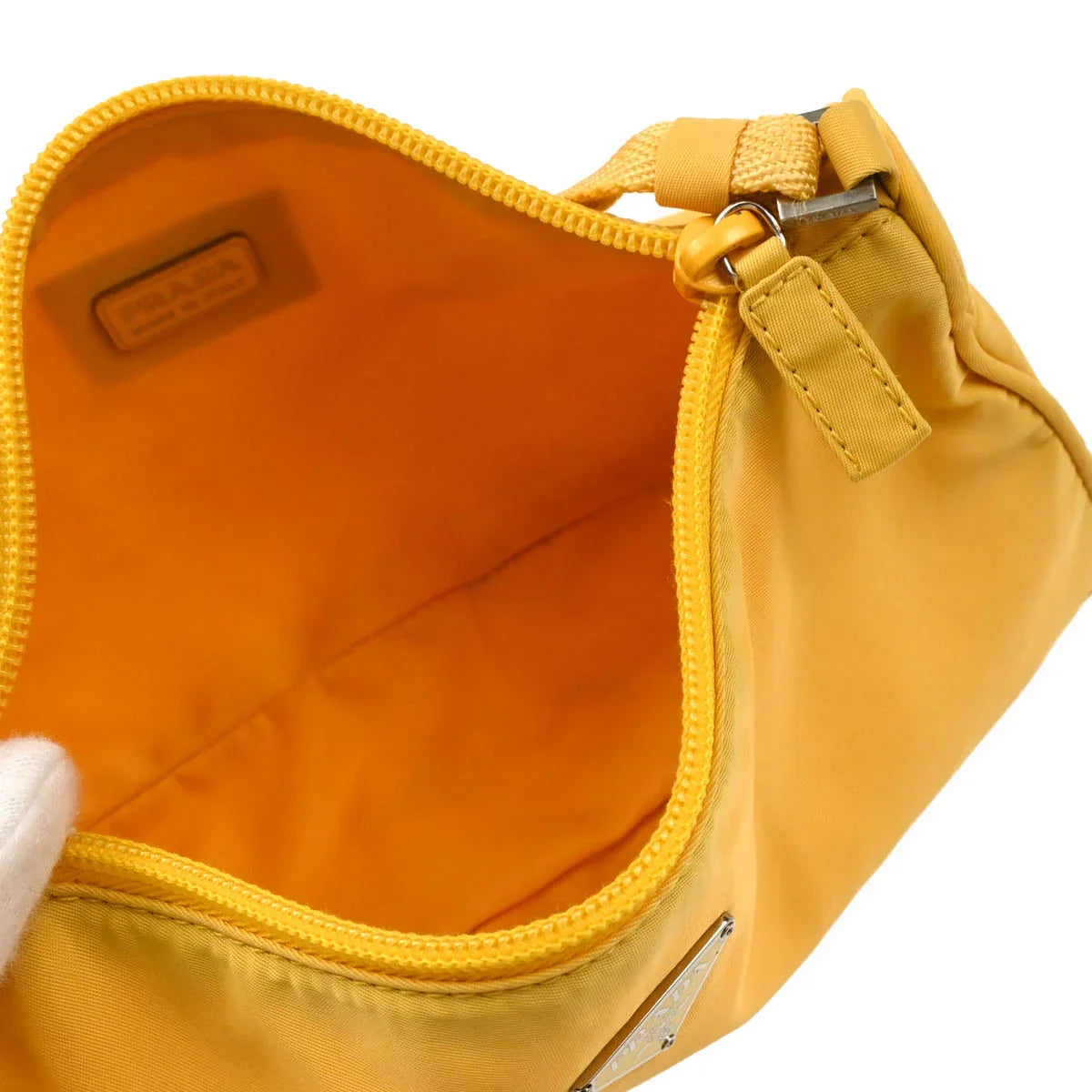 Prada Yellow Nylon Handbag