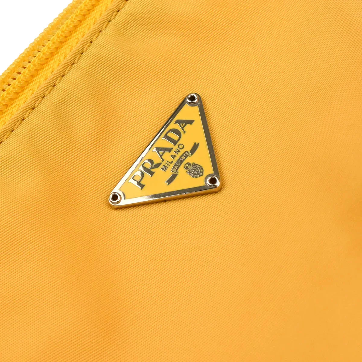 Prada Yellow Nylon Handbag