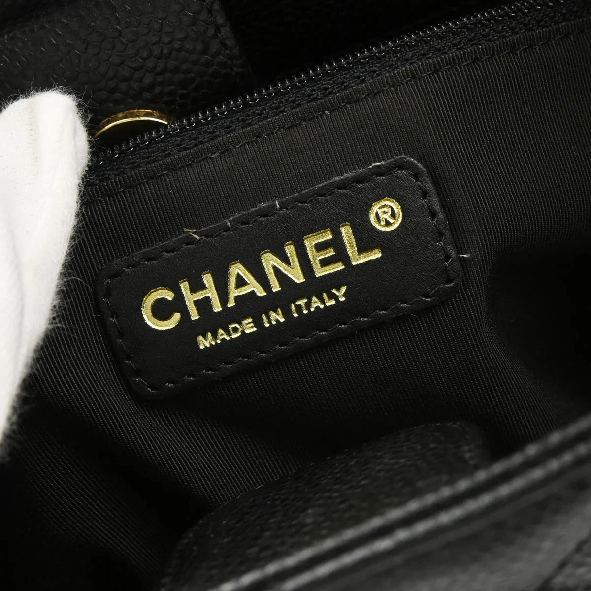 Chanel 2005-2006 Black Caviar Petite Shopping Tote PST Chain Handbag