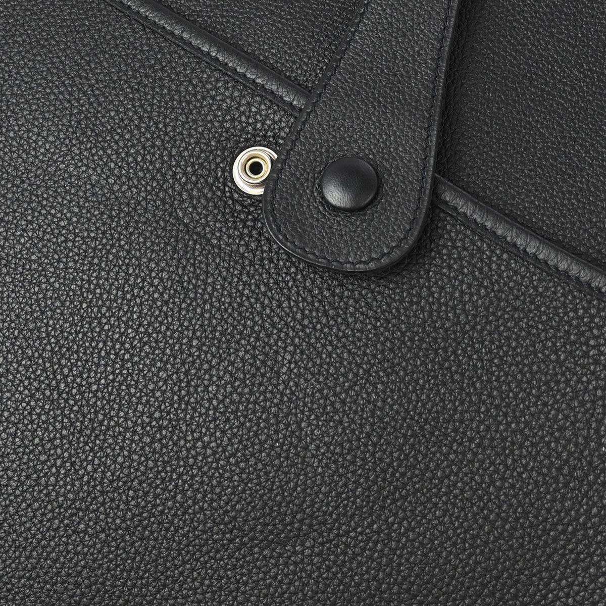 Hermes 2005 Black Togo Evelyne 2 41 TGM Shoulder Bag