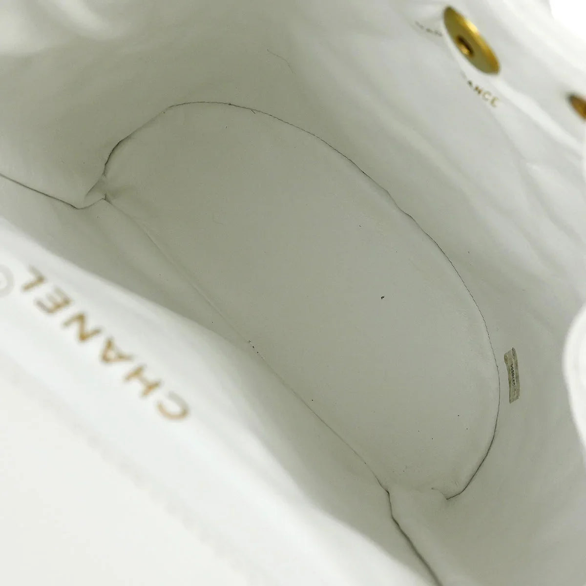Chanel 1991-1994 White Lambskin Large Duma Backpack