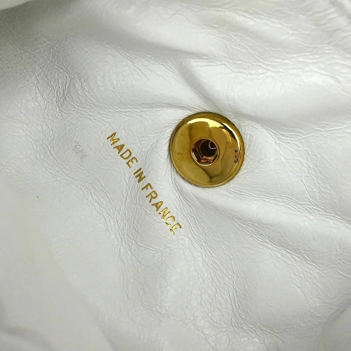 Chanel 1991-1994 White Lambskin Large Duma Backpack