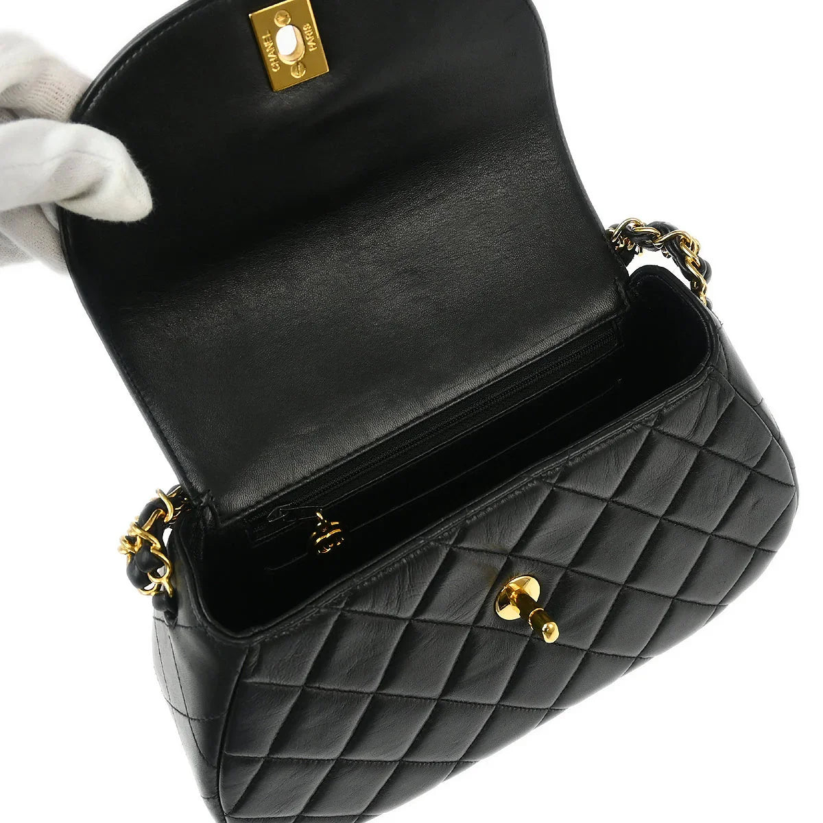 Chanel 1994-1996 Black Lambskin Handbag