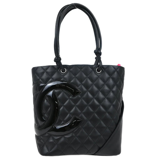 Chanel 2009-2010 Black Calfskin Cambon Ligne Tote Handbag