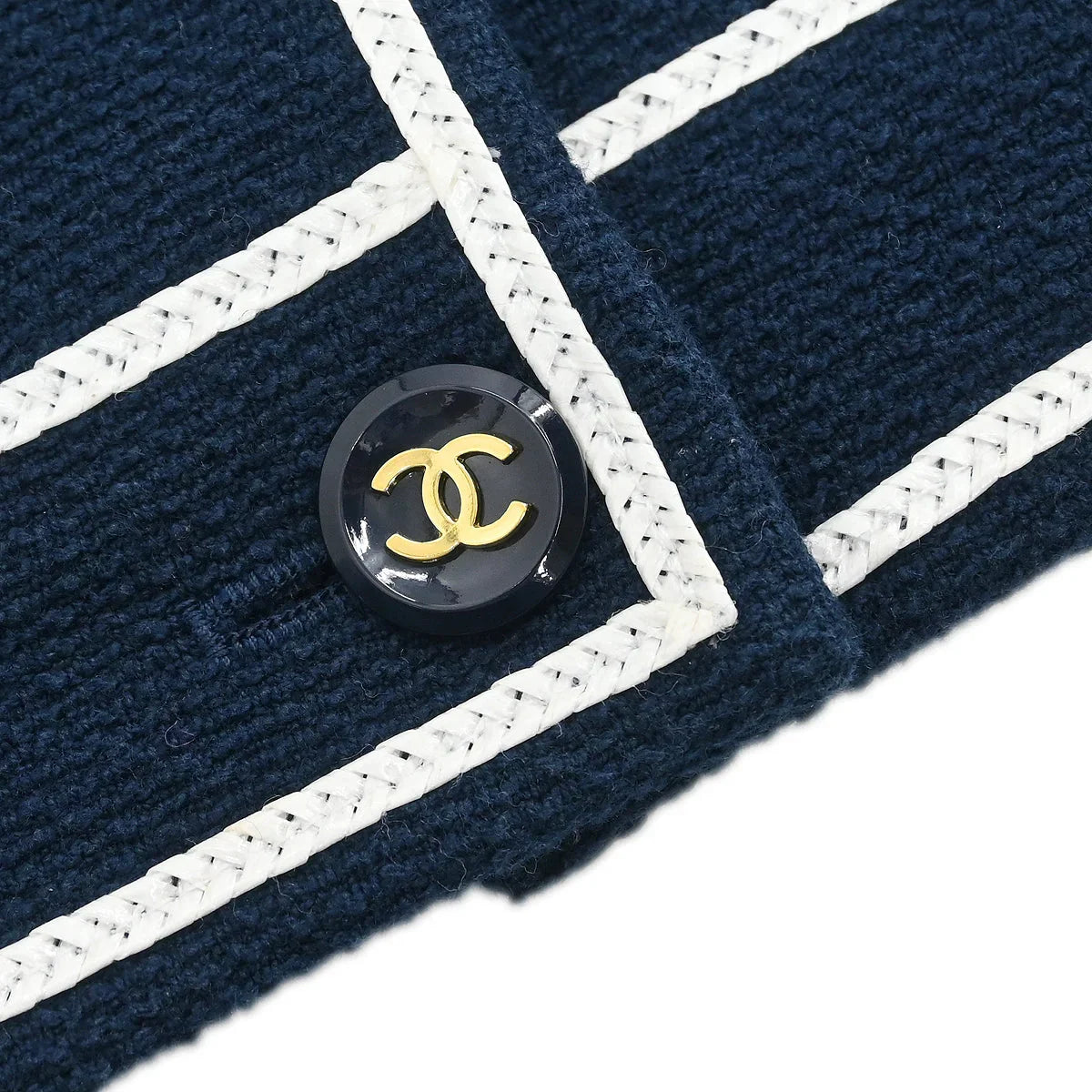 Chanel 1995 Single Breasted Jacket Navy #36