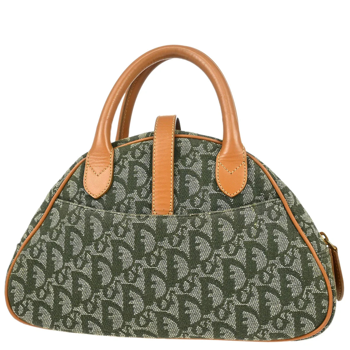 Christian Dior Green Double Saddle Trotter Handbag