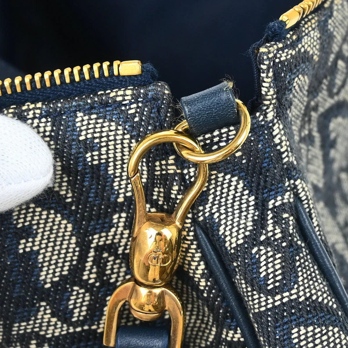 Christian Dior 2002 Navy Trotter Saddle Handbag