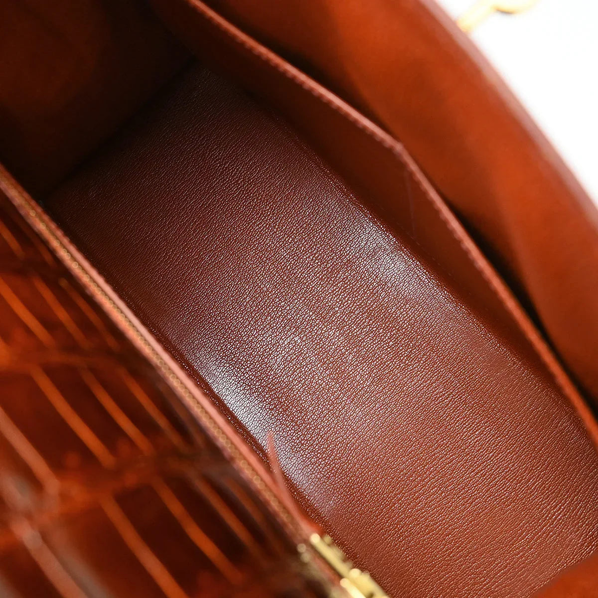 Hermes * 1999 Miel Porosus Crocodile Kelly 28 Sellier 2way Handbag