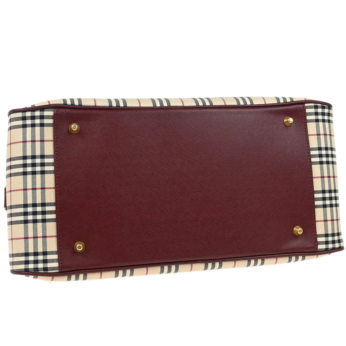Burberry Beige Bordeaux Burberry Check 2way Shoulder Handbag