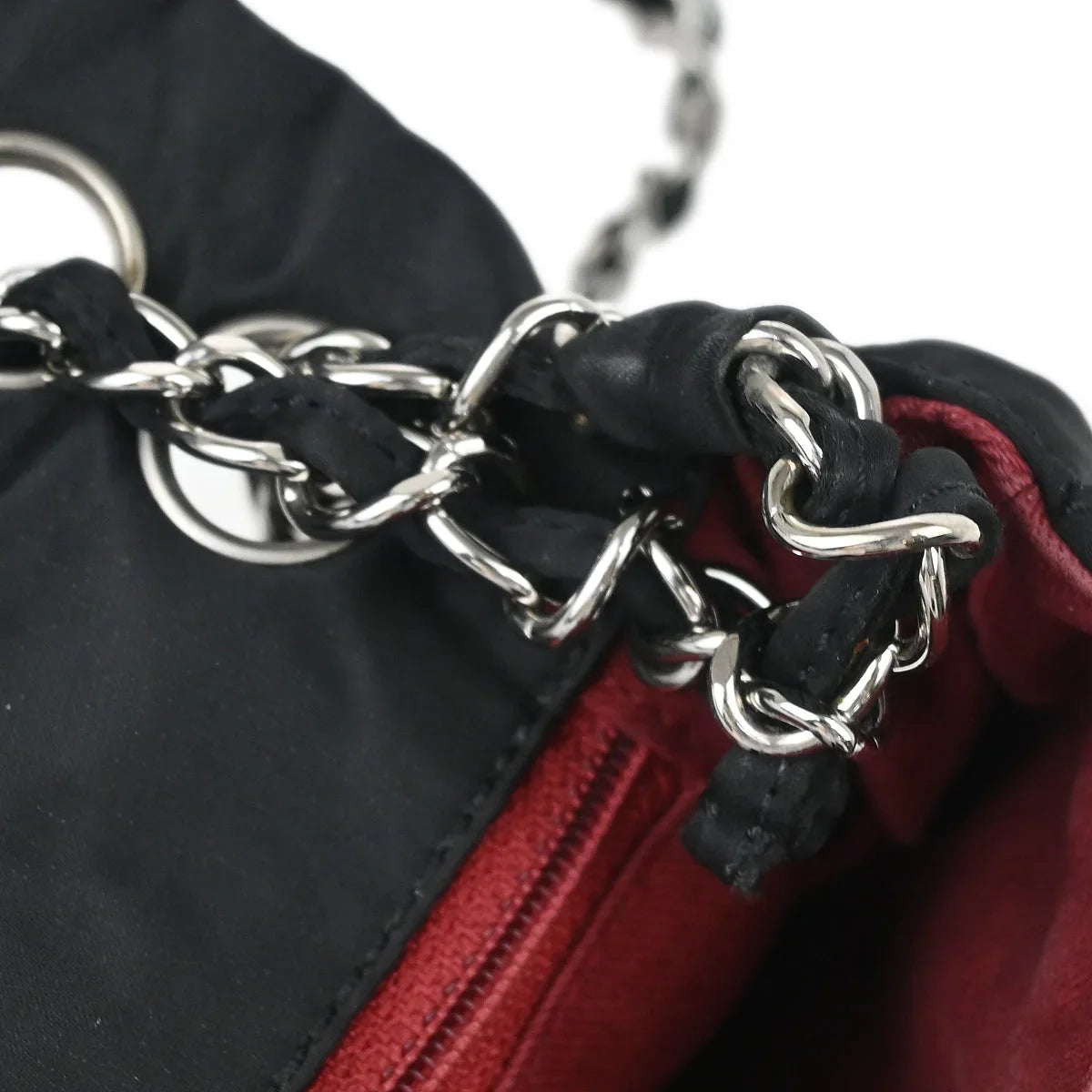 Chanel 2006-2008 Black Satin Shoulder Bag