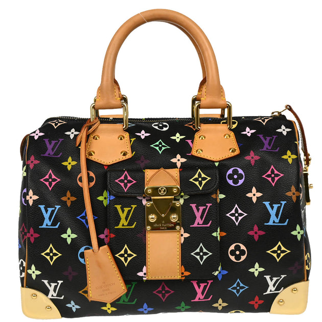 Louis Vuitton 2007 Black Monogram Multicolor Speedy 30