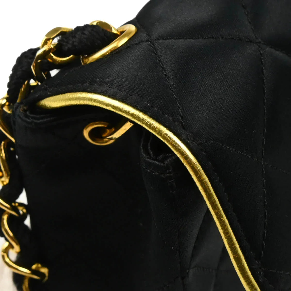 Chanel 1989-1991 Black Satin Mini Classic Square Flap Shoulder Bag 17