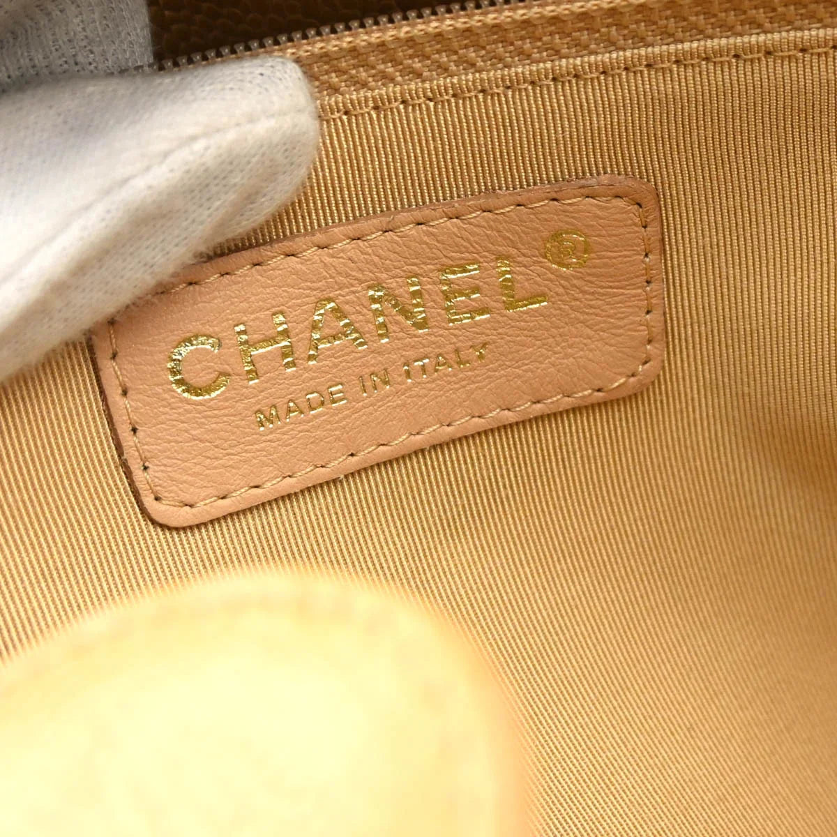 Chanel Beige Caviar Petite Shopping Tote PST Chain Handbag