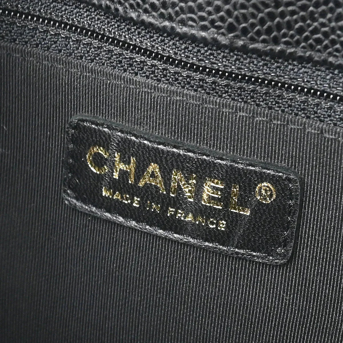 Chanel 2006-2008 Black Caviar Petite Shopping Tote PST Chain Handbag