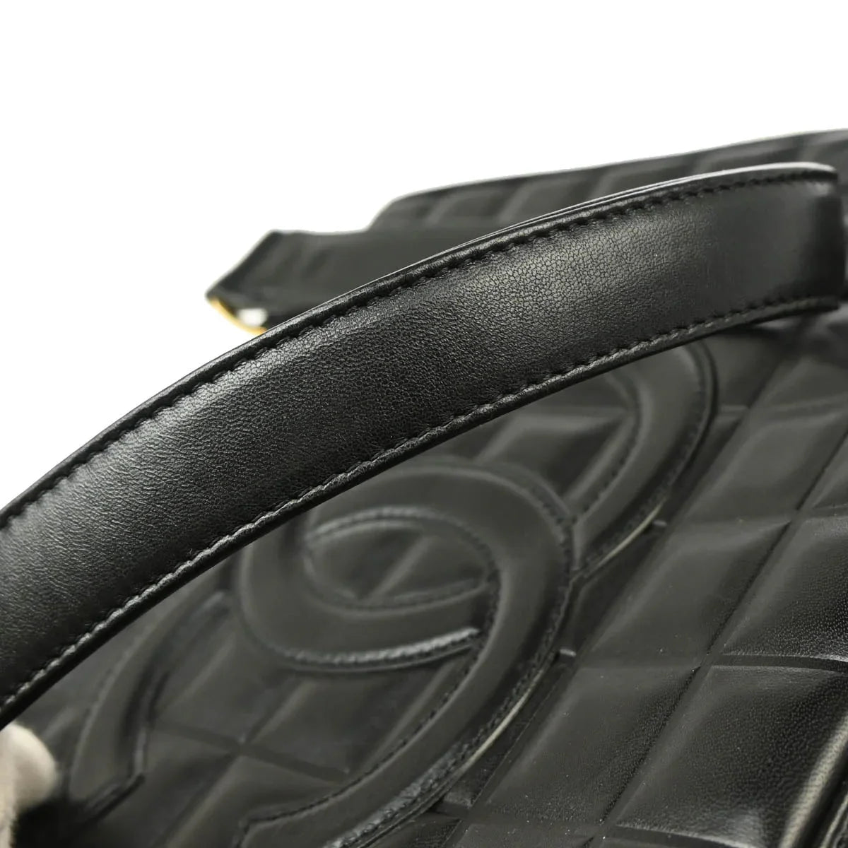 Chanel 2001-2003 Black Lambskin Choco Bar Handbag