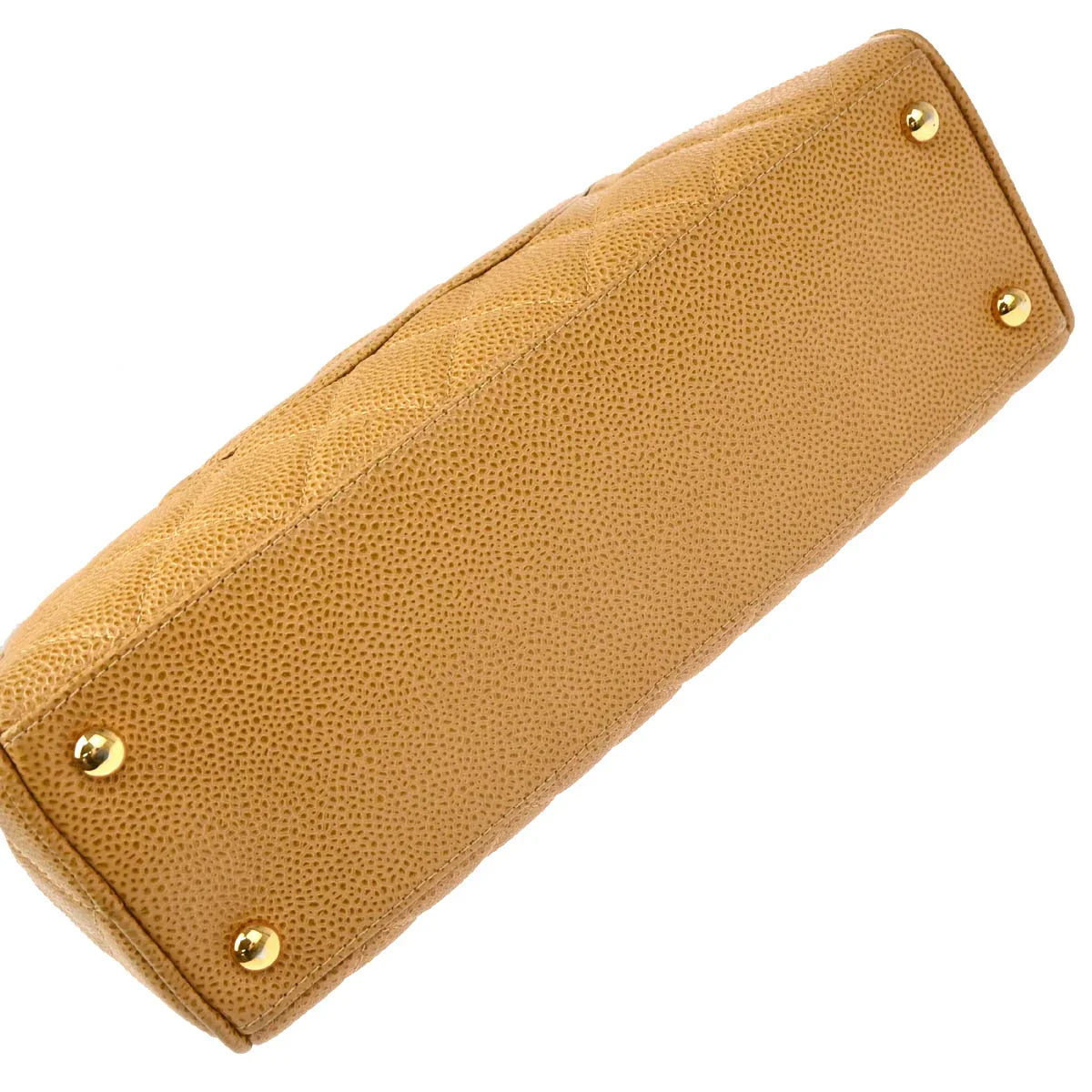 Chanel 2003-2004 Beige Caviar Bowling Bag 27