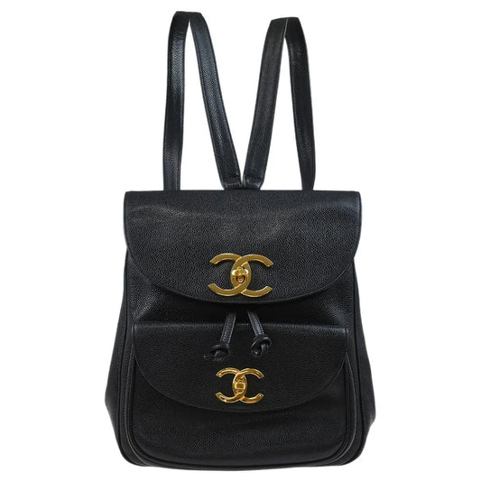 Chanel 2003-2004 Black Caviar Backpack