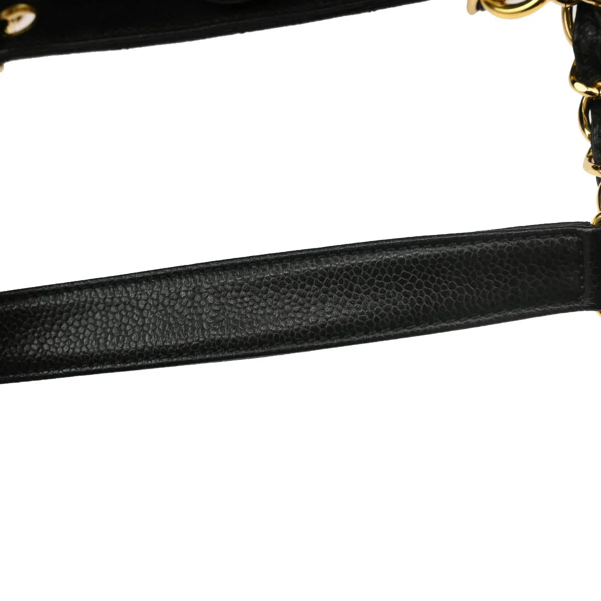 Chanel 2006-2008 Black Caviar Petite Shopping Tote PST Chain Handbag