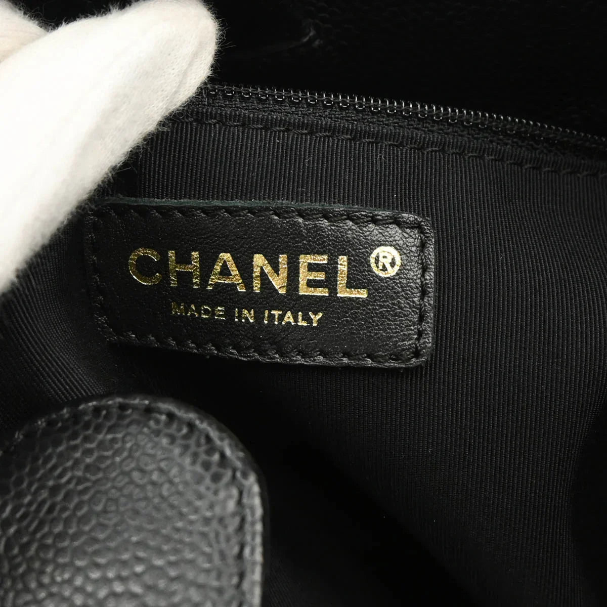 Chanel 2006-2008 Black Caviar Petite Shopping Tote PST Chain Handbag