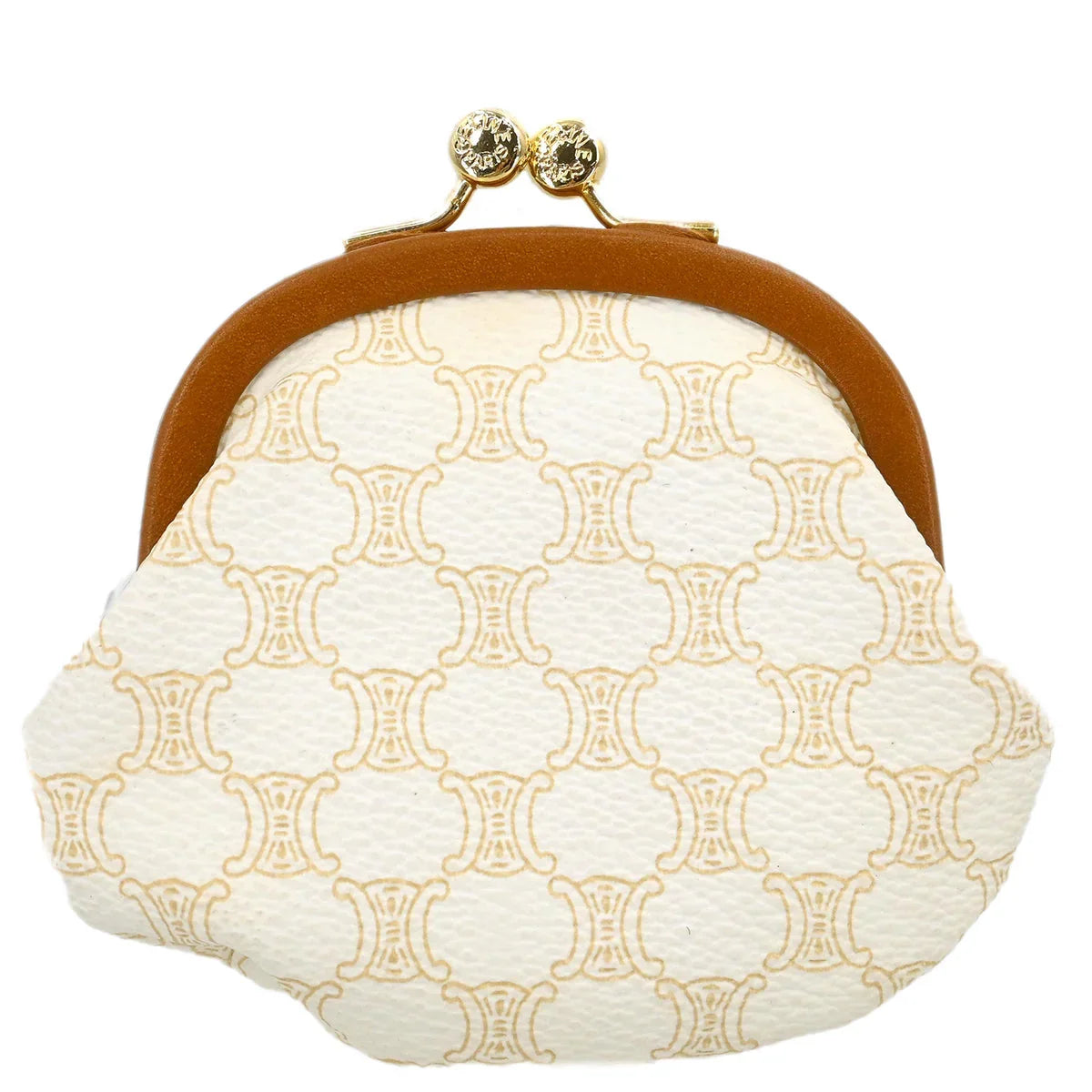 Celine White Macadam Coin Purse Wallet