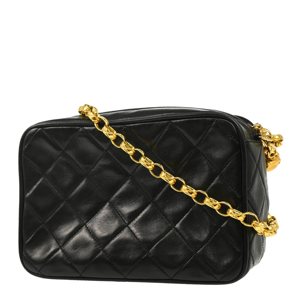 Chanel Black Lambskin Camera Bag Mini