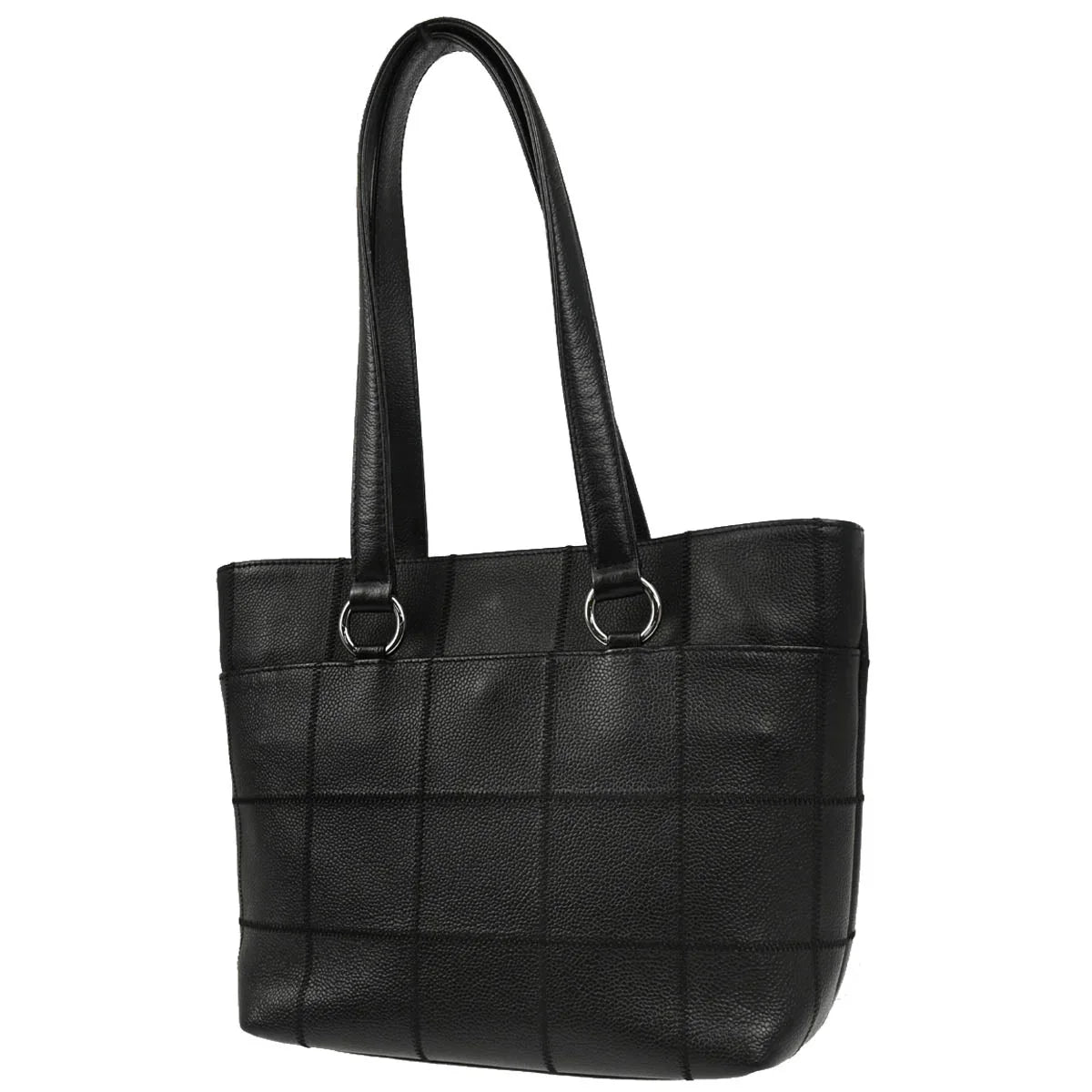 Chanel 2005-2006 Black Caviar Choco Bar Tote Bag
