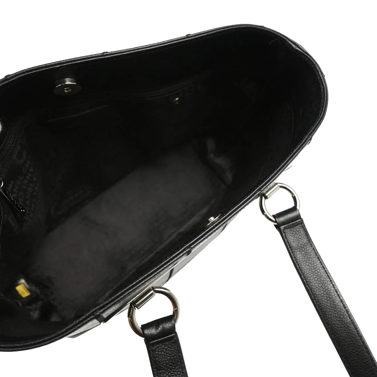 Chanel 2005-2006 Black Caviar Choco Bar Tote Bag