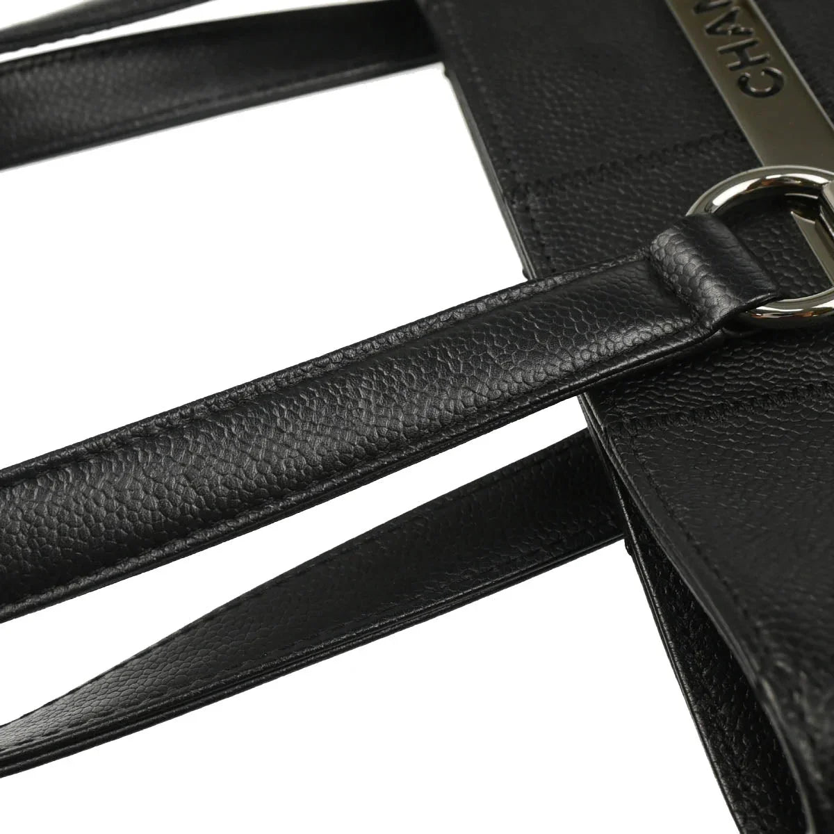 Chanel 2005-2006 Black Caviar Choco Bar Tote Bag