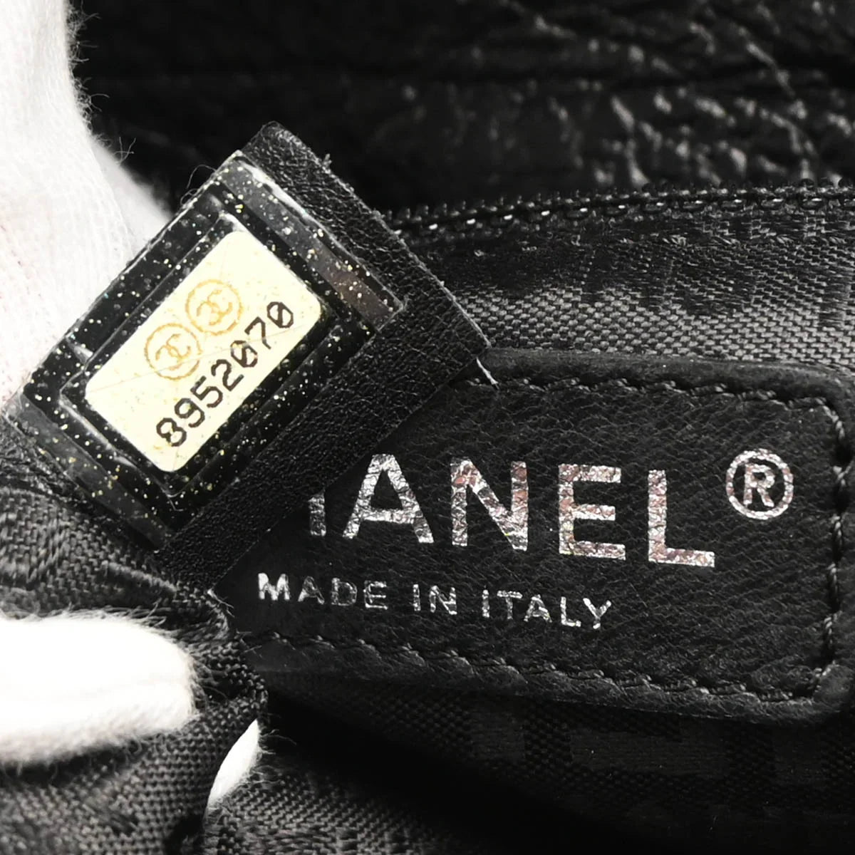 Chanel 2003-2004 Black Calfskin Mademoiselle Lock Chain Shoulder Bag