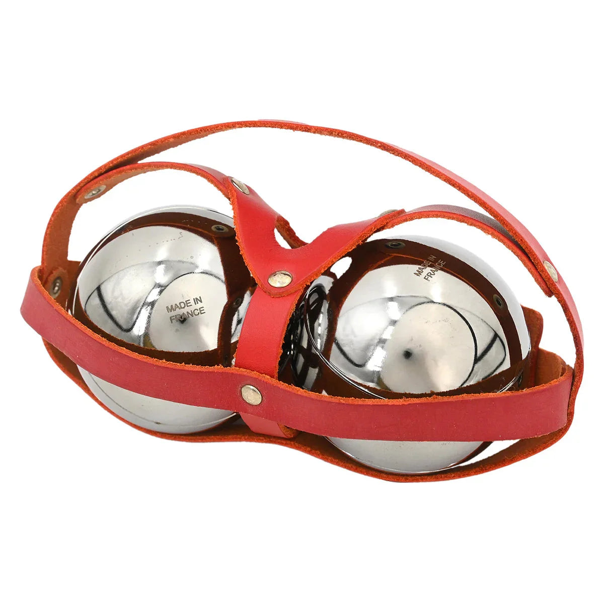 Chanel Petanque Ball Set Red Silver Small Good