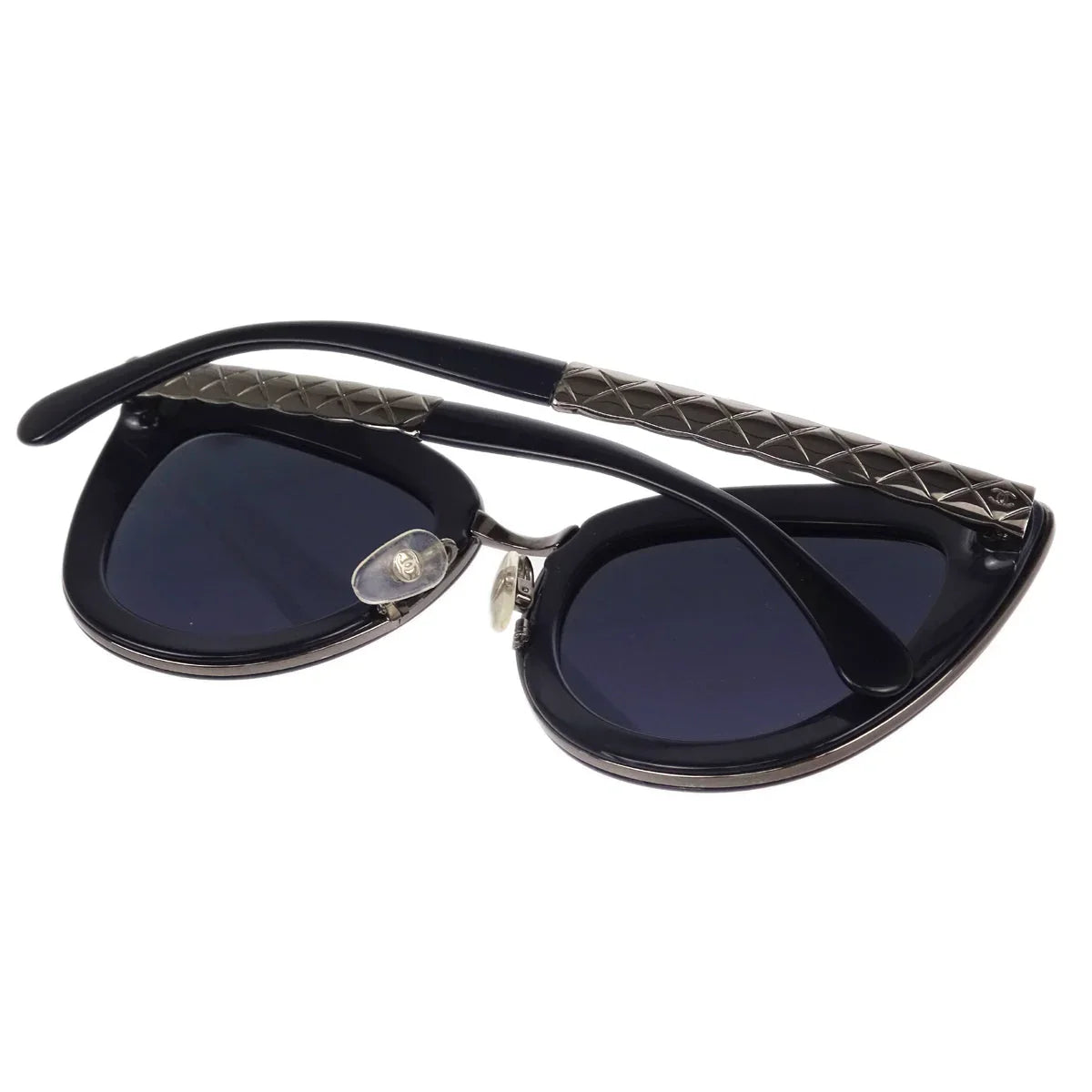 Chanel Sunglasses Eyewear Blue Black Small Good