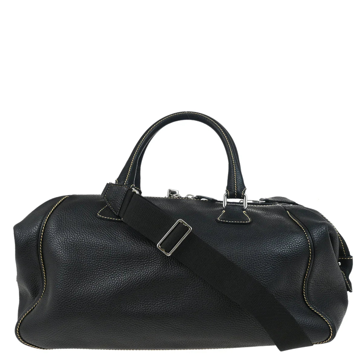 Chanel 2003-2004 Black Calfskin 2way Duffle Handbag