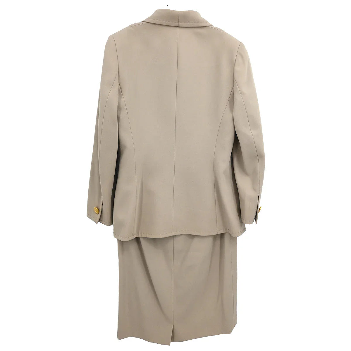 Celine Jacket Skirt Suit Set Beige #40