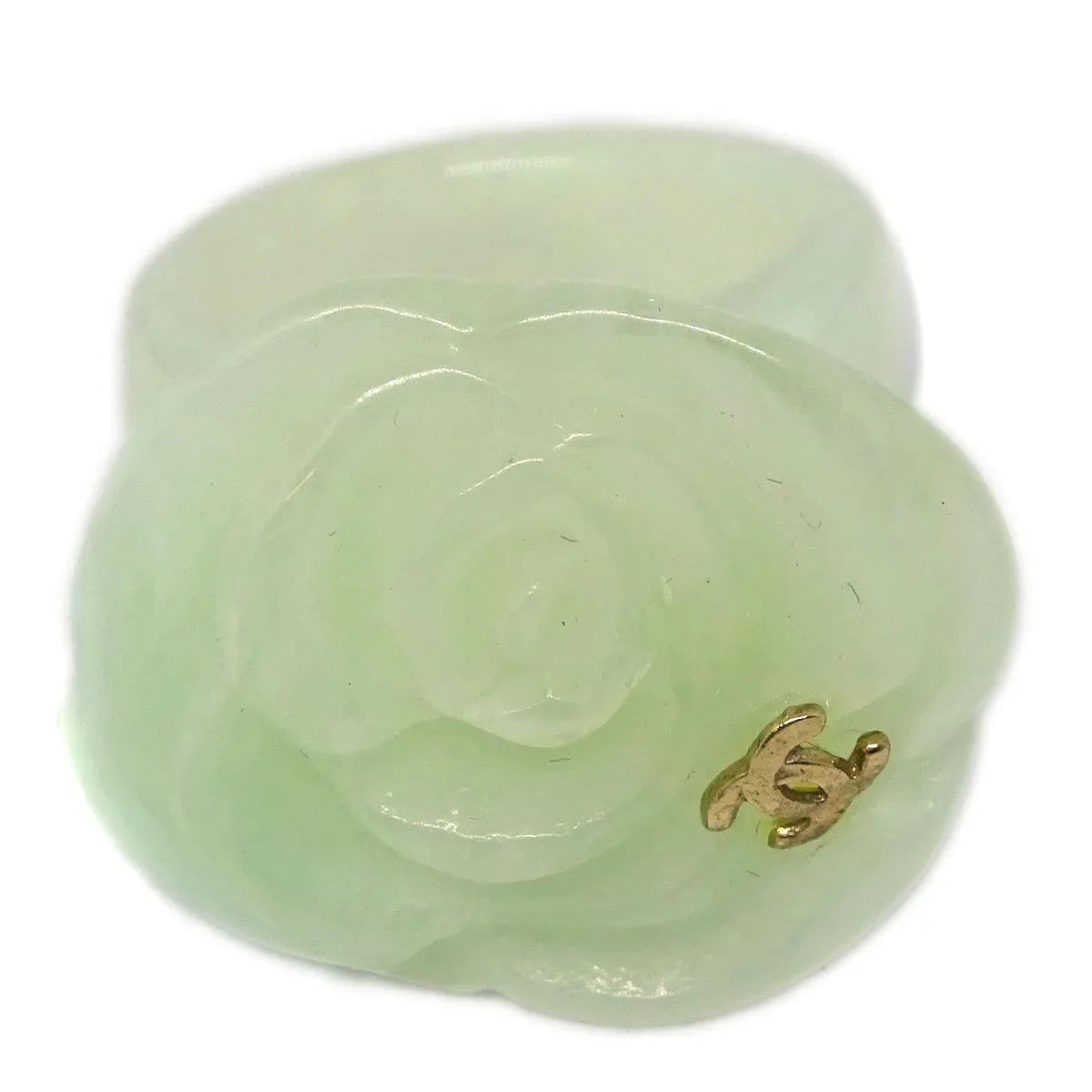 Chanel Ring Light Green Acrylic #53 #13 02P