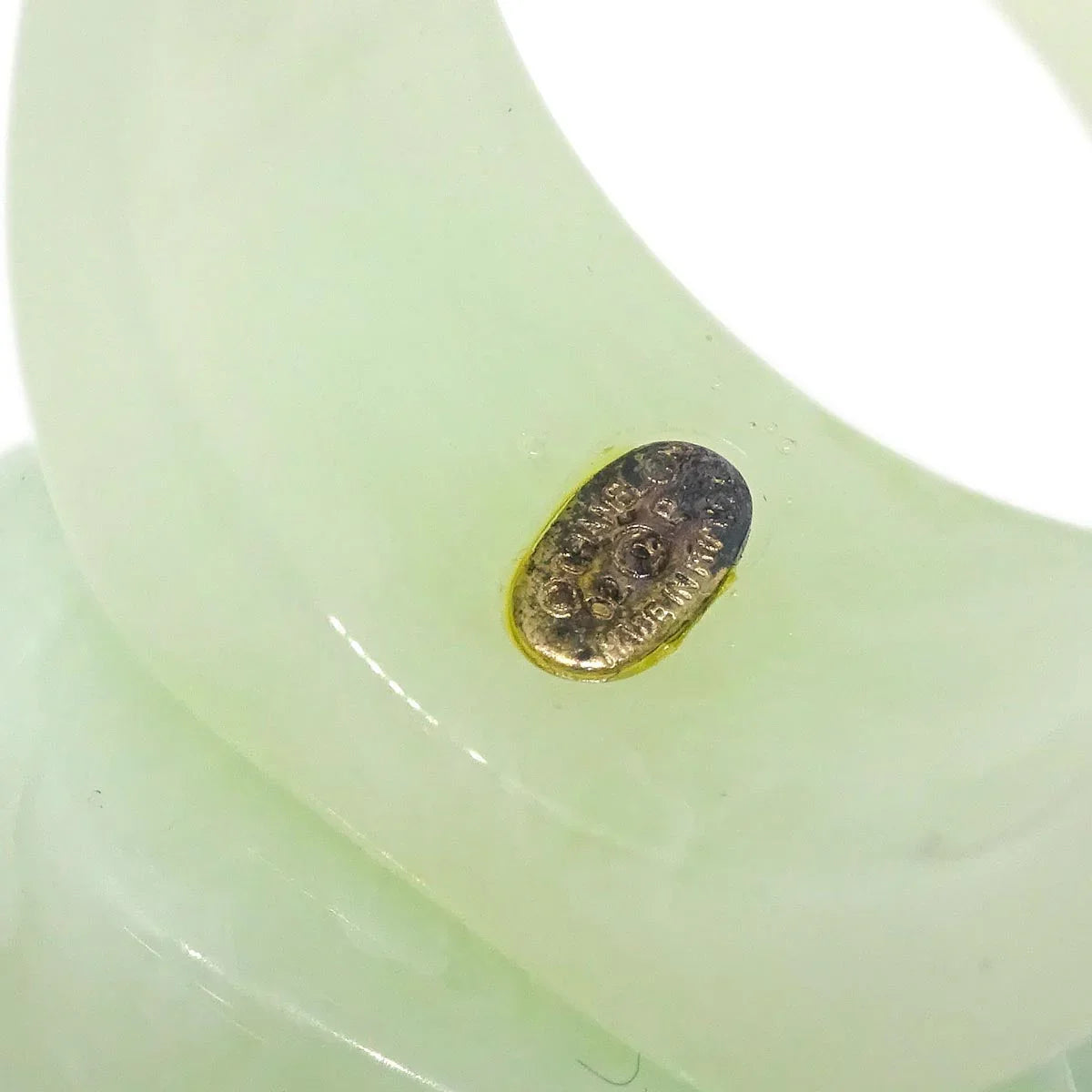 Chanel Ring Light Green Acrylic #53 #13 02P