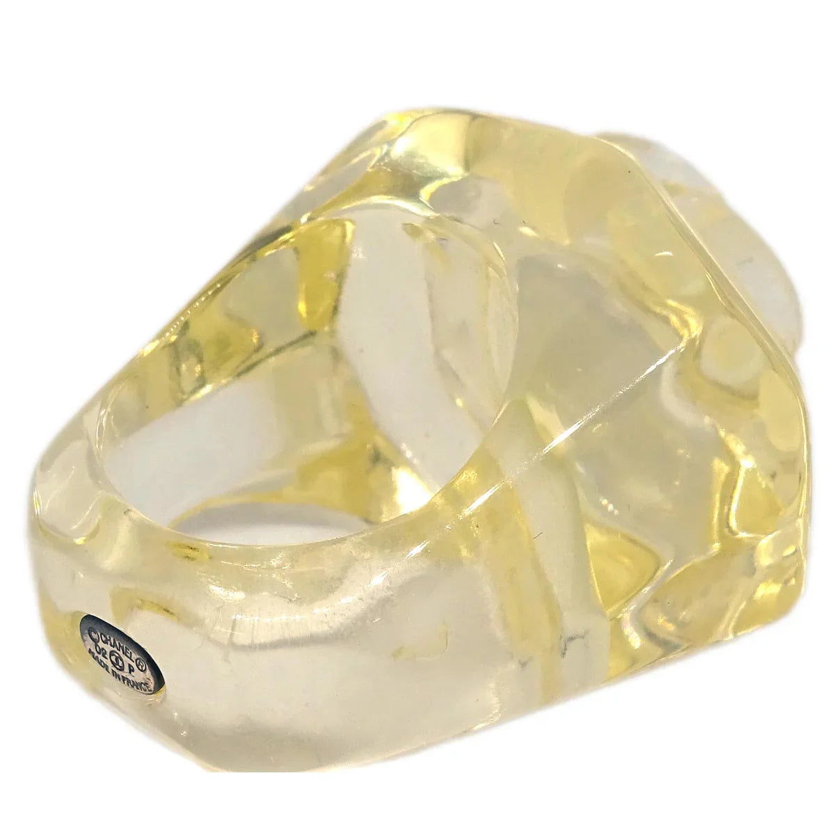 Chanel Ring Clear Acrylic #53 #13 02P
