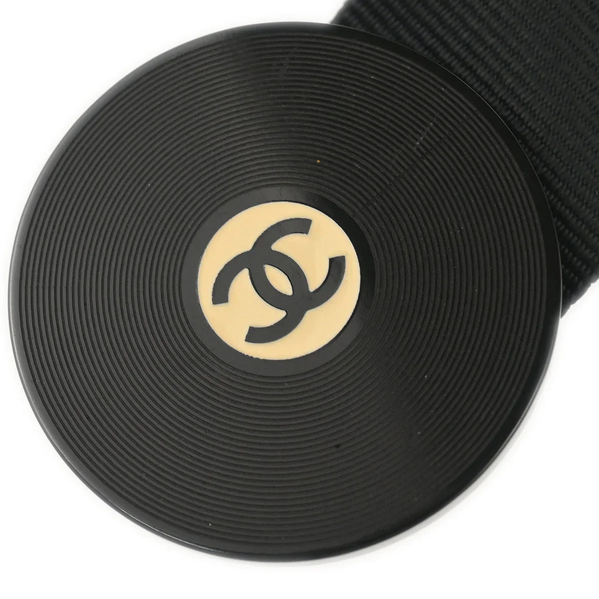 Chanel Record Belt Black 04P #75/30 Small Good