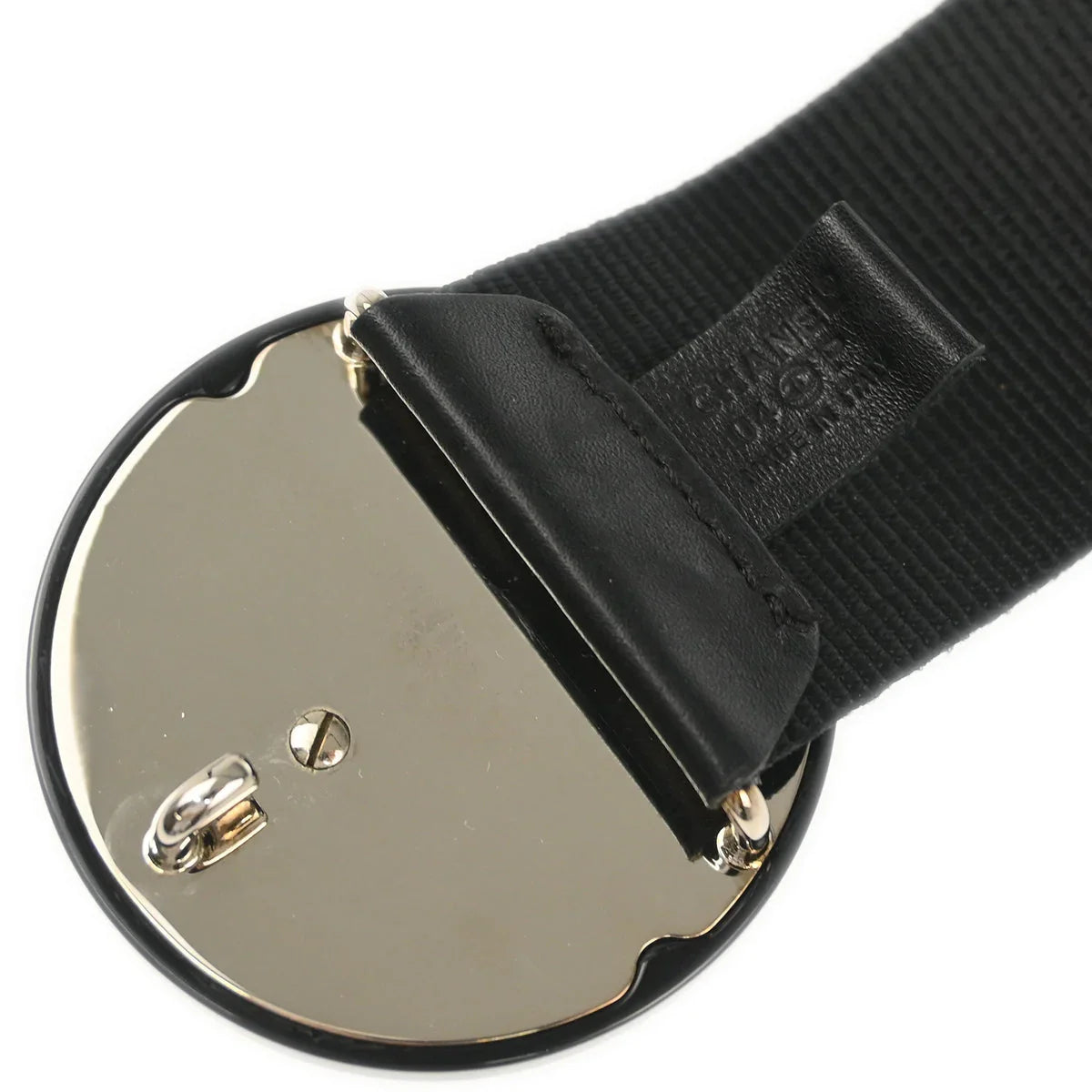Chanel Record Belt Black 04P #75/30 Small Good