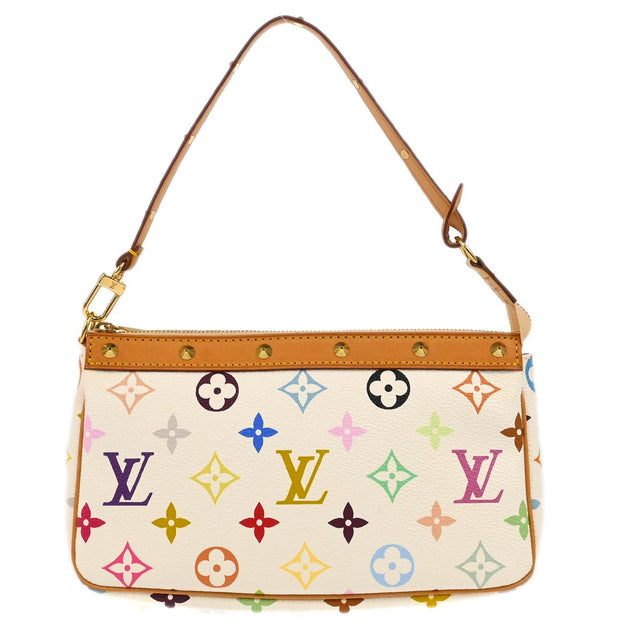 Louis Vuitton 2004 White Multicolor Pochette Accessoires Louis Vuitton 2004 White Multicolor Pochette Accessoires