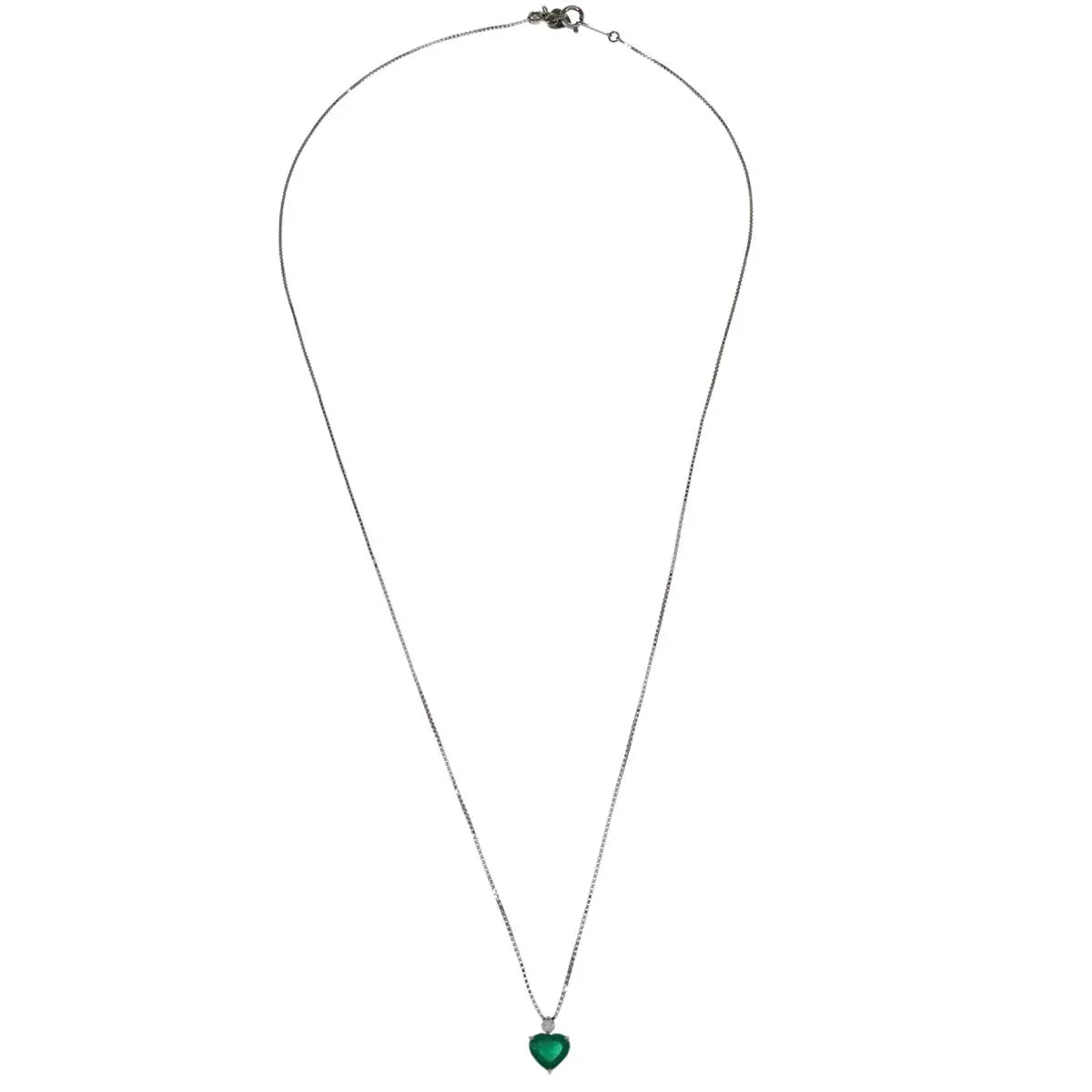 Pendant Necklace PT900 PT850 Emerald Diamond