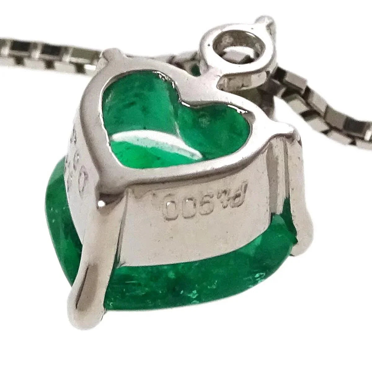 Pendant Necklace PT900 PT850 Emerald Diamond