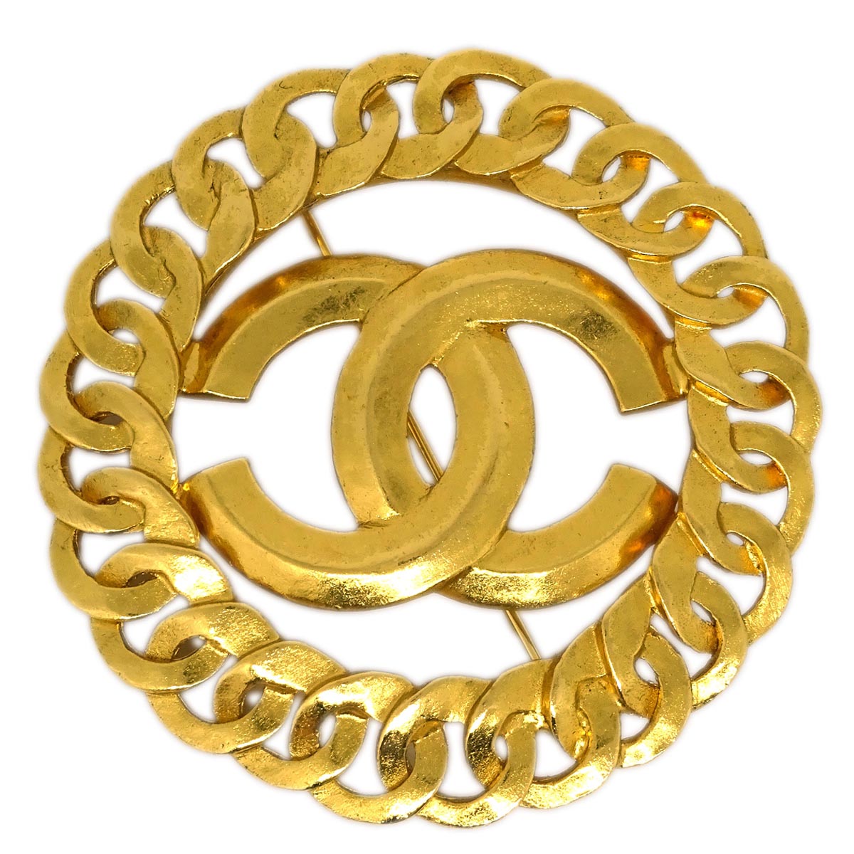 Chanel CC Brooch Pin Gold 96P