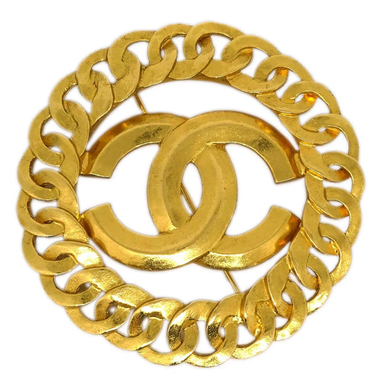 Chanel CC Brooch Pin Gold 96P