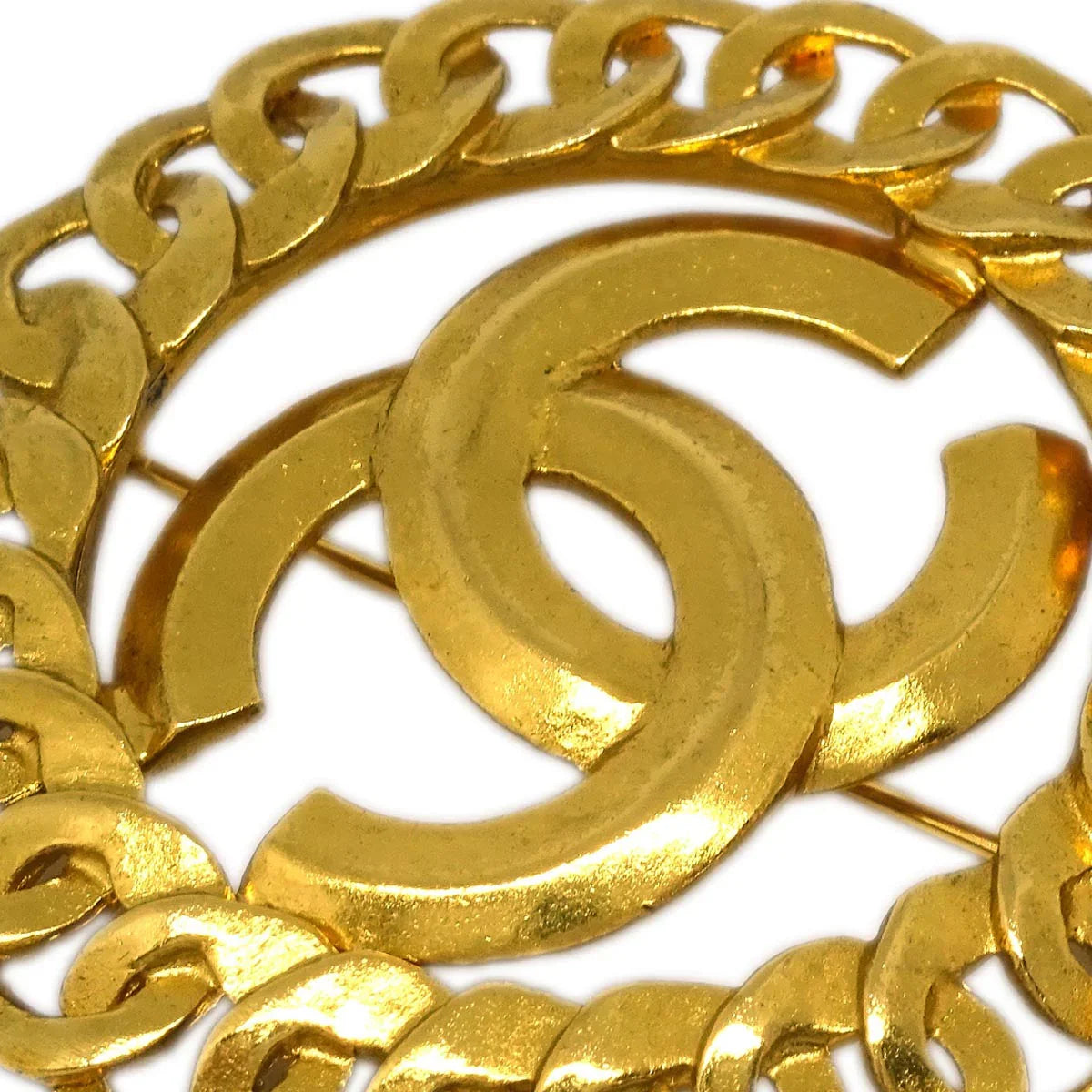 Chanel CC Brooch Pin Gold 96P