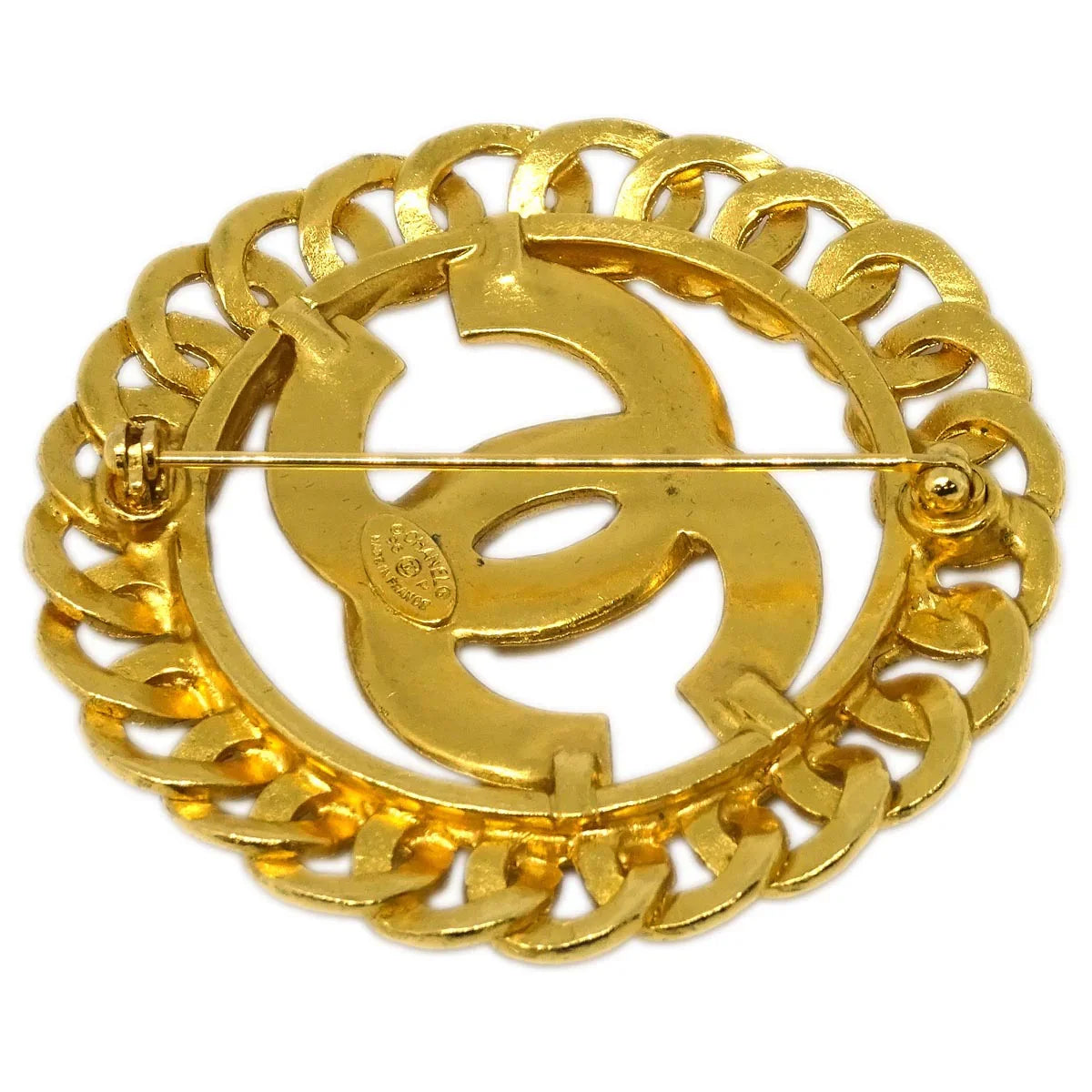 Chanel CC Brooch Pin Gold 96P