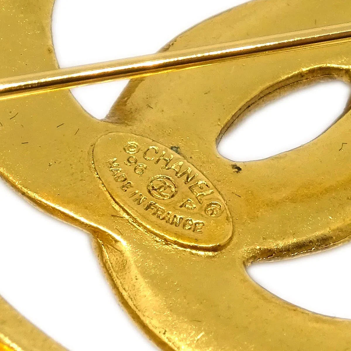 Chanel CC Brooch Pin Gold 96P