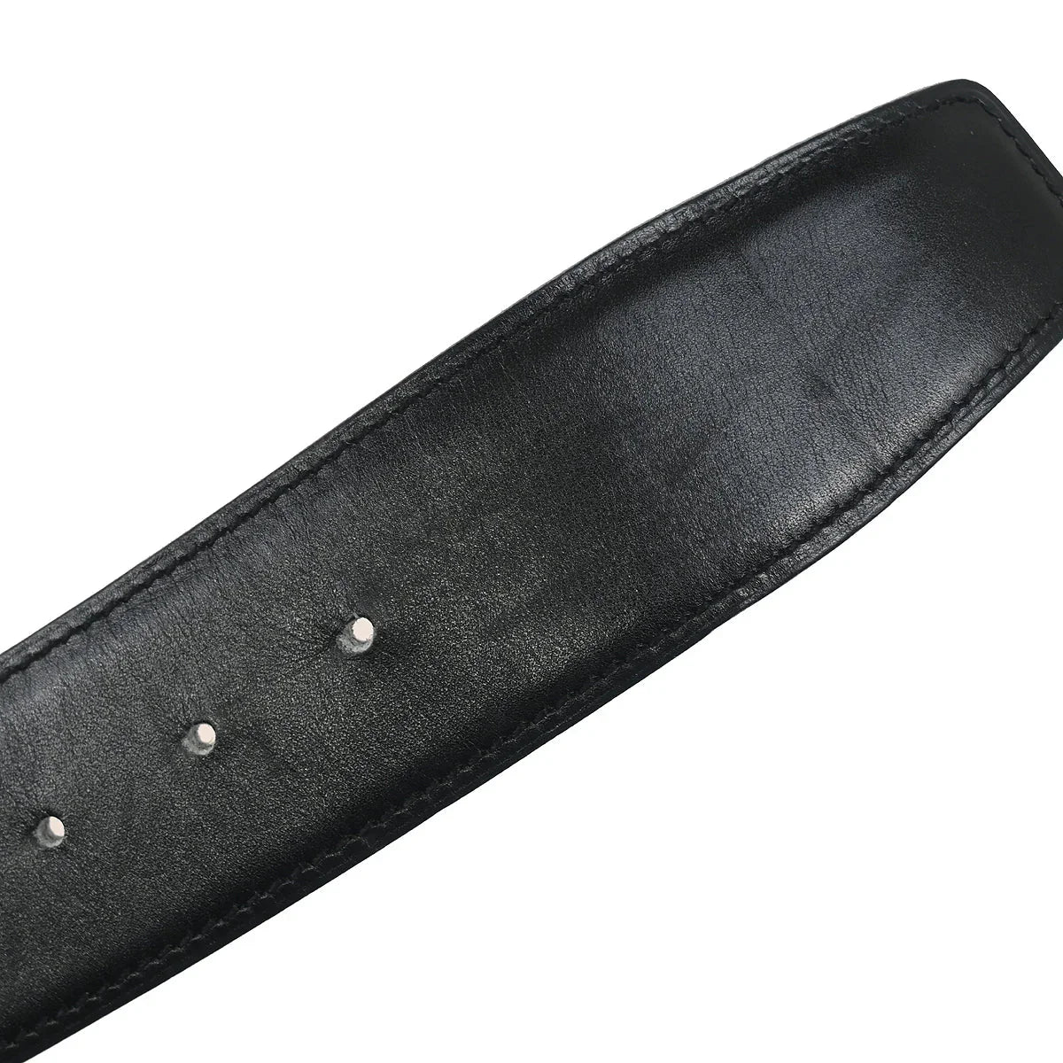 Hermes Black Box Calf Constance Reversible Belt #85 Small Good