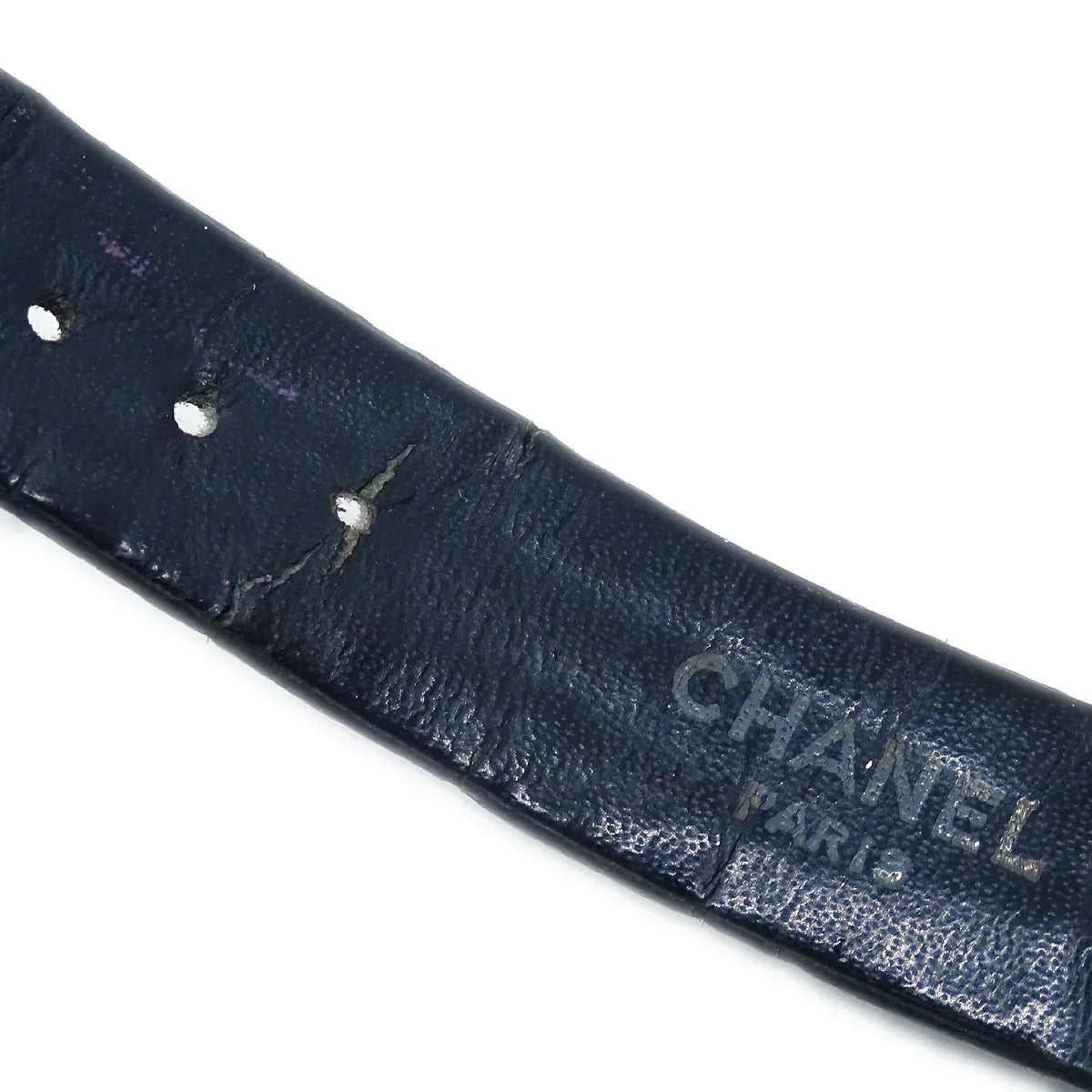 Chanel * Premiere Quartz Watch Black 18KYG Crocodile