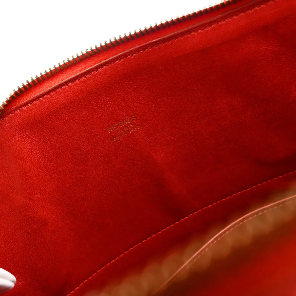 Hermes 1995 Rouge Vif Ardennes Bolide 35 2way Shoulder Handbag