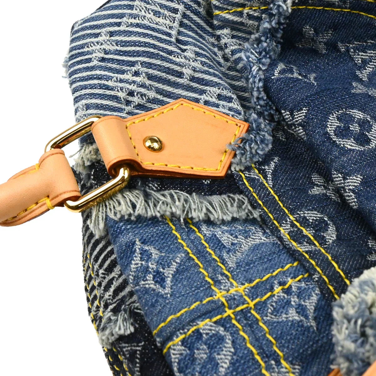 Louis Vuitton 2007 Monogram Denim Patchwork Bowly Shoulder Bag M95376